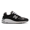 New Balance Black Made In Us 990v2 Sneakers In Black With White