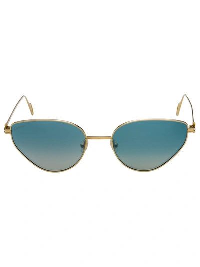 Cartier Ct0155s Sunglasses In Gold
