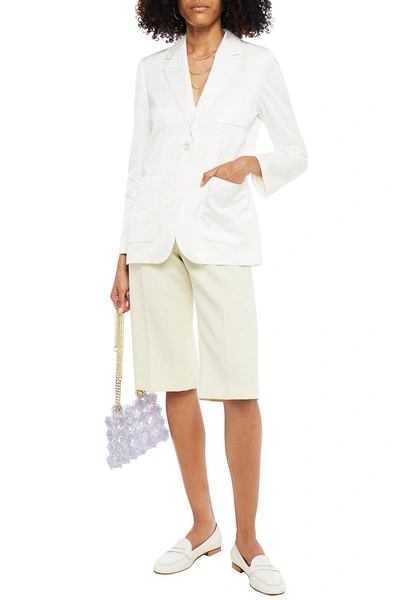 Sandro Hanel Jacquard Blazer In Ivory