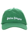 PALM ANGELS PALM ANGELS LOGO EMBROIDERED CURVED PEAK BASEBALL CAP