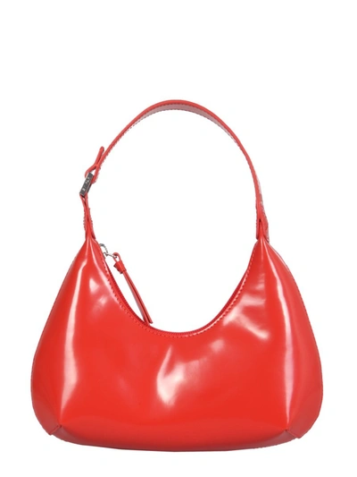 By Far Mini Amber Patent-leather Bag In Grün