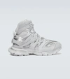 Balenciaga Track Hike Faux Fur-lined Sneakers In Grey