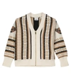 BURBERRY INTARSIA-KNIT WOOL AND CASHMERE CARDIGAN,P00607755