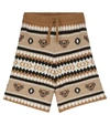 BURBERRY INTARSIA-KNIT WOOL AND CASHMERE SHORTS,P00607682