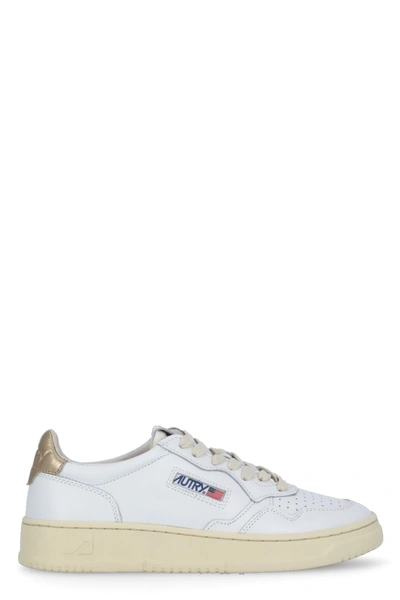 Autry White Leather Logo Sneakers