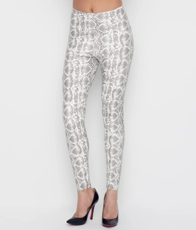 Commando Perfect Control Faux Leather Animal Leggings In Crocodile