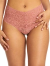 Hanky Panky Signature Lace Retro Thong In Himalayan Pink Salt