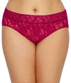 Hanky Panky Plus Size Signature Lace Retro V-kini In Cranberry