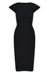 Rick Owens Cap-sleeve Knitted Midi Dress In Black
