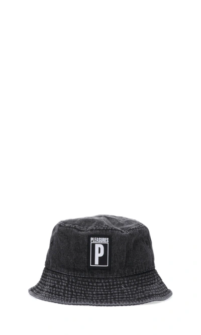 Pleasures Logo Bucket Hat In Black