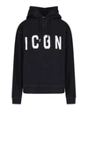 Dsquared2 Icon Logo Hooded Sweatshirt In Black