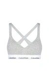 Calvin Klein Modern Cotton Lightly Lined Triangle Bralette In Grey