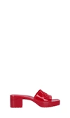 Gucci Logo Low-heel Slide Sandals In Red