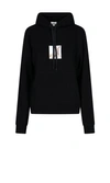 Burberry Junnes Deer Print Oversize Cotton Hoodie In Black