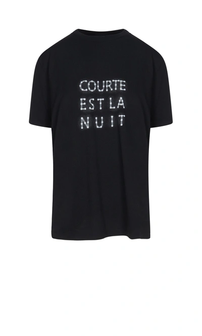 Saint Laurent Printed T-shirt In Black