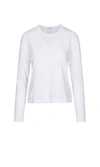 James Perse Round Neck Longsleeved T-shirt In White