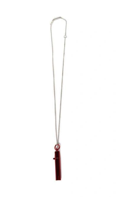 Ambush Bullet Pendant Necklace - 银色 In Red