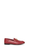 Gucci Red Leather Horsebit Loafers