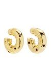 PAULA MENDOZA WOMEN'S 24K GOLD-PLATED MEDIUM HOOP EARRINGS