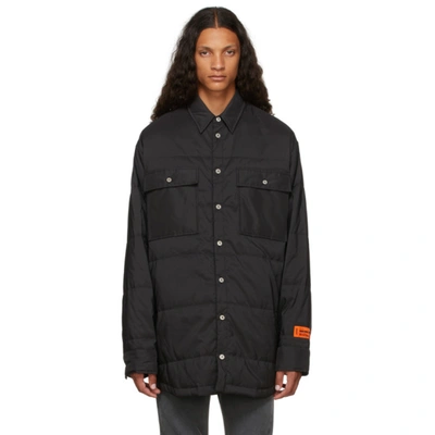 Heron Preston Logo-patch Padded Jacket In Black