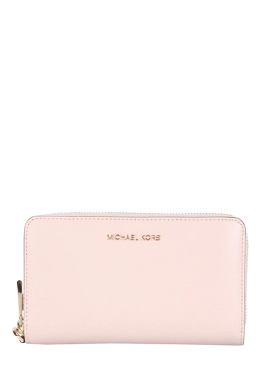 Michael Michael Kors Large Smartphone Wristlet Wallet In Pink