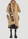 MONCLER MONCLER LOGO PRINT KNITTED CAPE