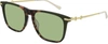 Gucci Green Rectangular Mens Sunglasses Gg0915s 003 55 In Green