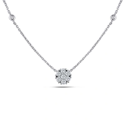 Amour 1/3 Ct Tw Diamond Necklace In 14k White Gold In Gold / White