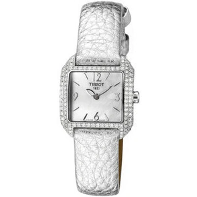 Tissot T-wave Quartz Diamond White Mother Of Pearl Dial Ladies Watch T02.1.475.82
