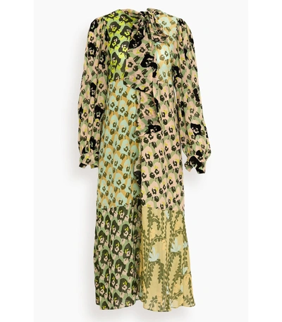 Dorothee Schumacher Flower Patch Maxi Dress In Green Roses In Multi |  ModeSens