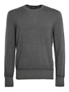 Drumohr Extrafine Merino Wool Sweater In Gray In Dark Grey