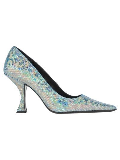 By Far Viva Disco Pumps In Disco Blue