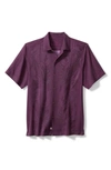 Tommy Bahama Tahitian Border Classic Fit Silk Shirt In Dark Purple