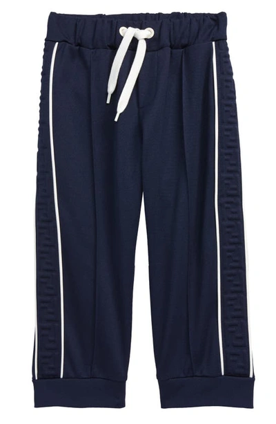 Fendi Kids' Ff Logo Track Pants In Navy
