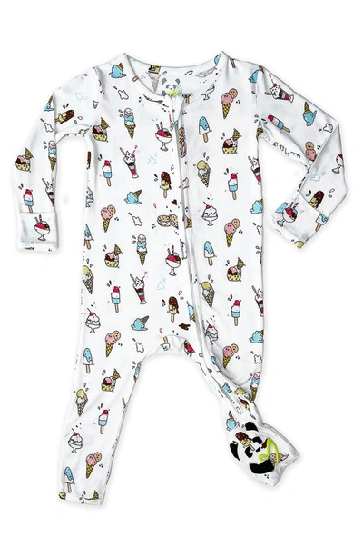 Bellabu Bear Babies'  Kids' Ice Cream Convertible Footie Pajamas