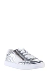 Nina Kids' Ibby Quilted Sneaker In Silver Metallic