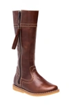 Elephantito Girl's Patent Leather Riding Boots In Brown