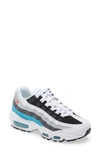 Nike Kids' Air Max 95 Recraft Gs Sneaker In White/ Fusion Red/ Blue
