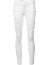 FRAME DISTRESSED SKINNY CROPPED JEANS,COLR40311644746
