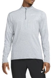 Nike Dri-fit Element Half Zip Running Pullover In Smoke Grey/ Reflective Silver