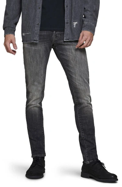 Jack & Jones Intelligence Glenn Slim Tapered Fit Jeans In Black Wash