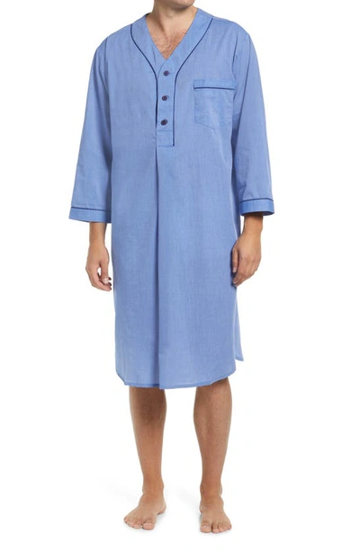 Majestic Cotton Blend Nightshirt In Blue