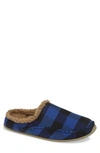 Deer Stags Nordic Plus Memory Foam Slipper In Blue / Black