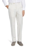 Berle Flat Front Seersucker Pants In Tan