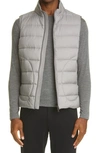 Herno Legend Matte Nylon Down Puffer Vest In Gray