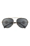 Versace 61mm Pilot Sunglasses In Black/ Dark Grey