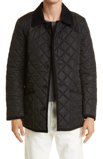 Mackintosh Kingdom Nylon Quilted Jacket In Black