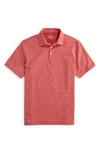 Vineyard Vines St. Jean Stripe Sankaty Regular Fit Polo Shirt In Resort Red