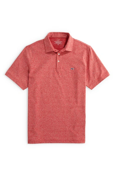 Vineyard Vines St. Jean Stripe Sankaty Regular Fit Polo Shirt In Resort Red