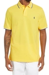 Polo Ralph Lauren Solid Cotton Polo Shirt In Yellowfin